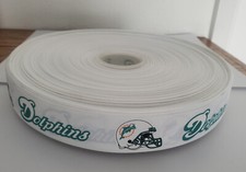 7/8 inch Miami Dolphins Grosgrain Ribbon-1 Yard