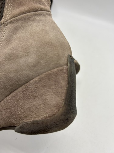 Steven Tall Boots Womans 7 Wedge Suede Leather Riding 37 Gum Sole 2" Zip Read - Picture 8 of 11