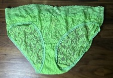 Vtg Lane Bryant Cacique panties women 18/20 mid waist cheeky lace Lime green