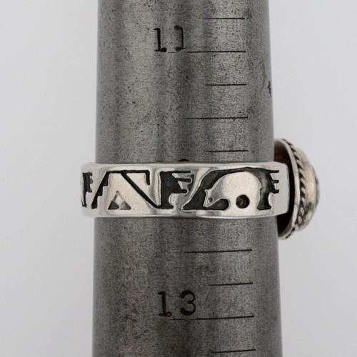 Vtg Navajo Sterling Silver Native American Grizzly Bear Mens Ring Ted Ott 12 - Picture 7 of 8