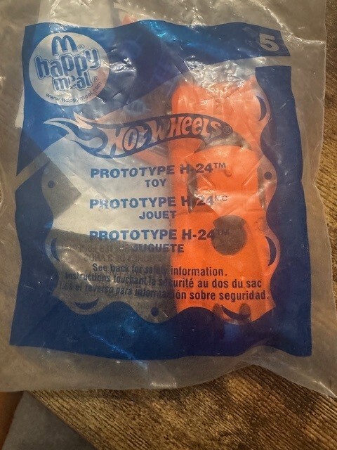 Hot Wheels 2009 Prototype H-24 Orange McDonald's Happy Meal Toy In Package Rare