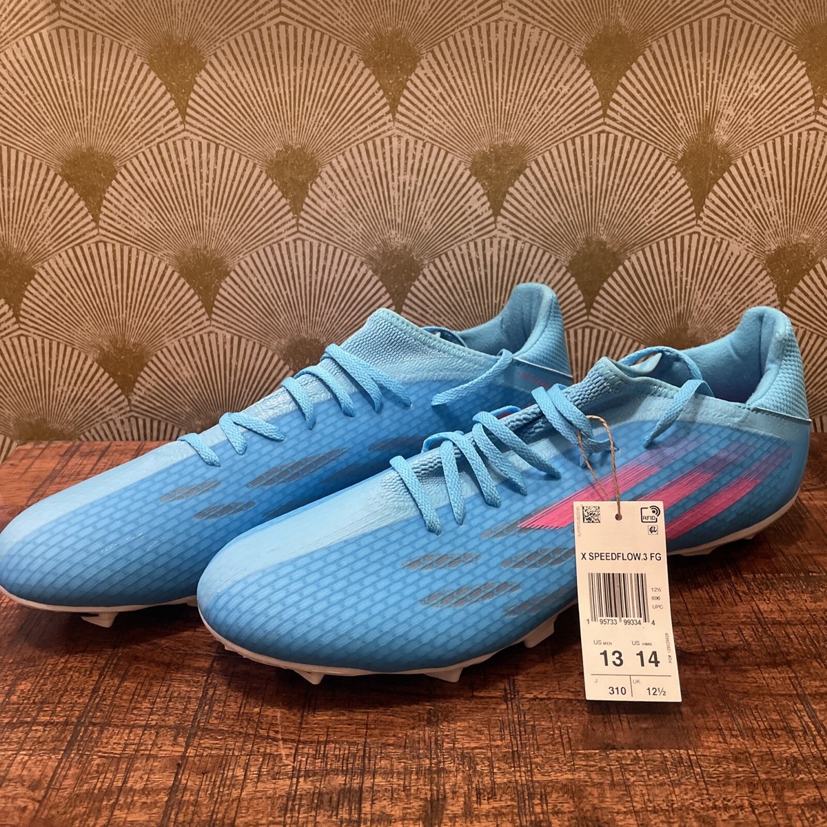 Adidas X Speedflow.3 FG GW7483 Aqua Blue Football Soccer Cleats