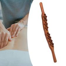 Wooden Massage Roller Stick Manual Lightweight 26 Beads for Neck Leg Body