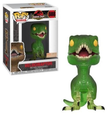 FUNKO POP MOVIES JURASSIC PARK #888 VELOCIRAPTOR CLEVER GIRL BOX LUNCH VINYL  