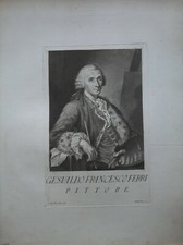 RITRATTO DI "GESUALDO FRANCESCO FERRI" PITTORE acquaforte 1731-1766 .ROMA