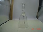 Vintage Crystal Bell With Etched Design 7 Inch