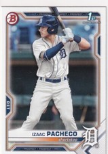 2021 BOWMAN 1ST RC IZAAC PACHECO DETROIT TIGERS FIRST ROOKIE (JC)3184