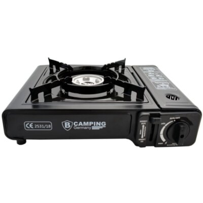 Gaskocher Campingkocher mit Koffer & Sicherheits-System   Piezo-Zündung   2,1 kW
