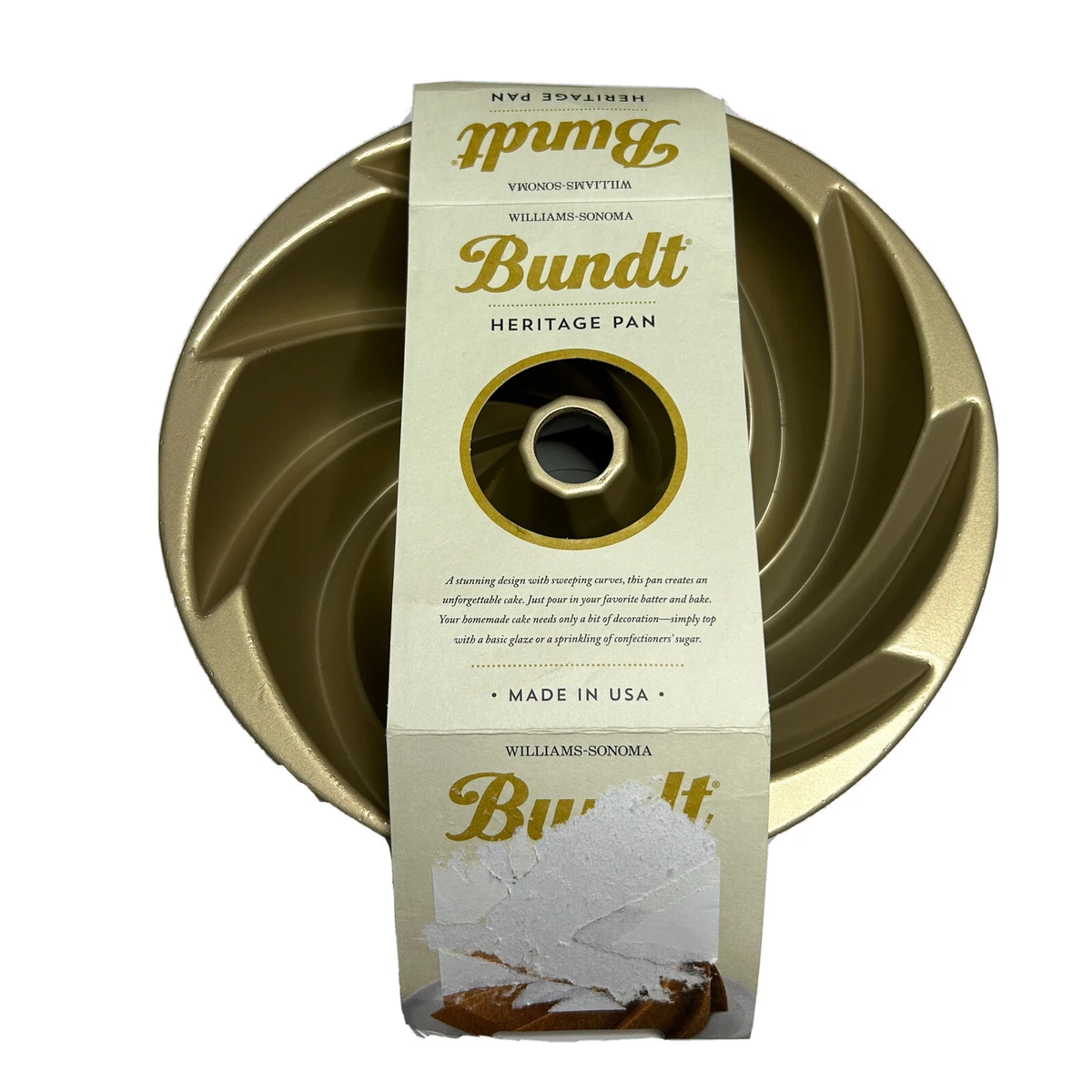 Bundt Cake Pan Williams Sonoma Nordic Ware Heritage 10 cups New
