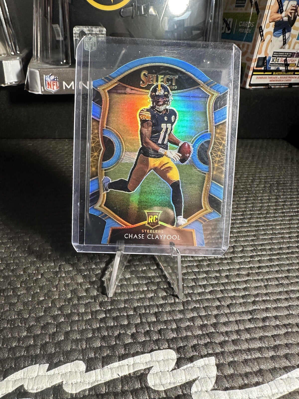 Chase Claypool - 2020 Select ROOKIE #70 - Steelers RC - LIGHT BLUE DIE-CUT PRIZM