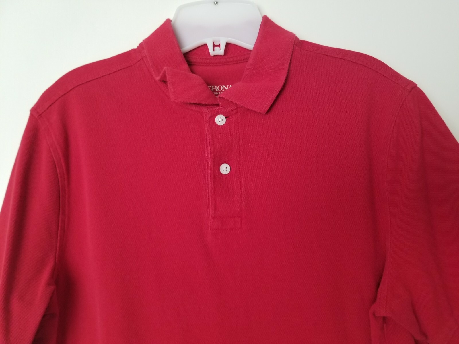 Merona Basic Solid Red Short Sleeve Polo Shirt Si… - image 2