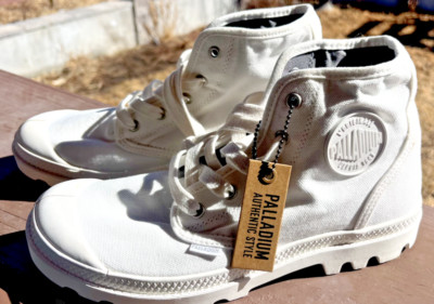 Palladium White High-Tops; Brand New, unworn; (Women) Size 9.5 (Originally $70)