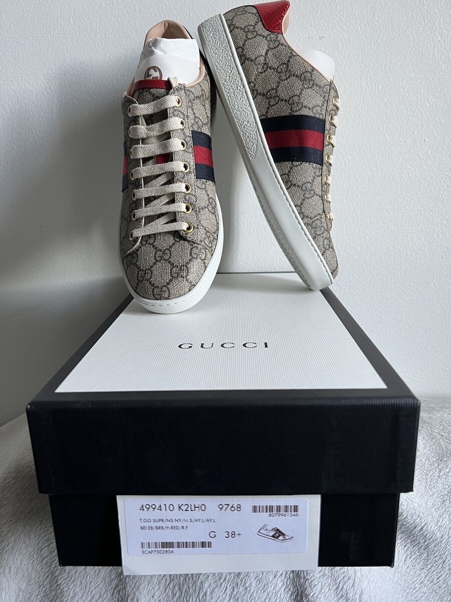 Gucci Ace GG High Top Beige Ebony Men's - _555144 92T20 9794 - US