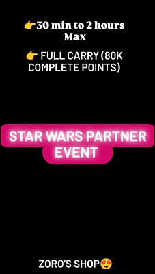 (CHEAPEST) RUSH 30min-1hrs   AQUA Partner Event  Full Carry