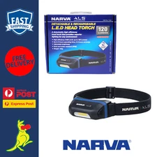 Narva LED Headlamp Rechargeable COB LED Head Torch + Magnetic Mount Worklight
