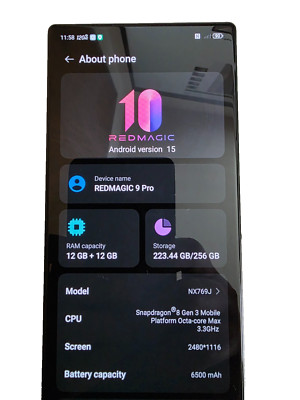 Red Magic 9 Pro  ZTE Nubia 256GB