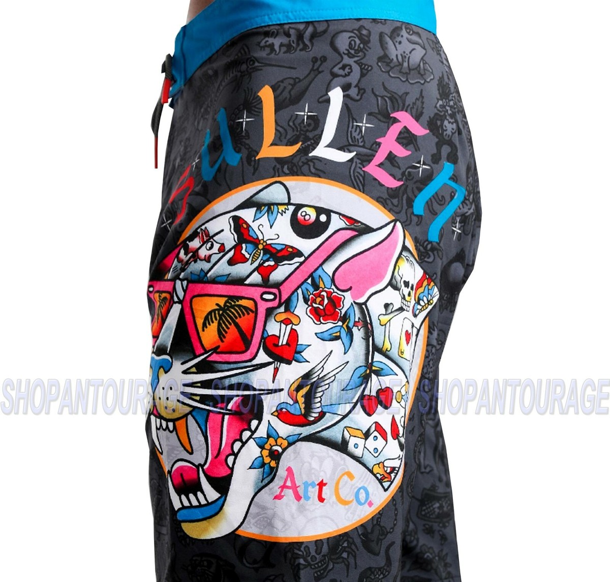 [NOT4NERD] Mural Painting Sweat Shorts ☆送料込☆ Sullen Party Panther SCM3962 Water-resistant Tattoo Graphic