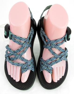 Womens Chaco ZX2 Classic Sandals Dagger Green Purple White J105490