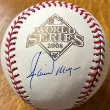 Jamie Moyer Autographed 2008 World Series Baseball 