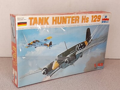 Vintage 1983 ESCI ERTL TANK HUNTER Hs 129 1/48 Factory Sealed