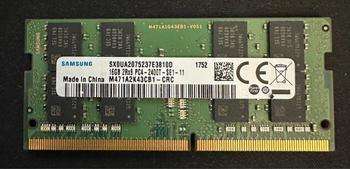 Crucial 16GB (1 x 16GB) PC4-19200 (DDR4-2400) 2rx8 PC4-2400T CT16G4SFD824A