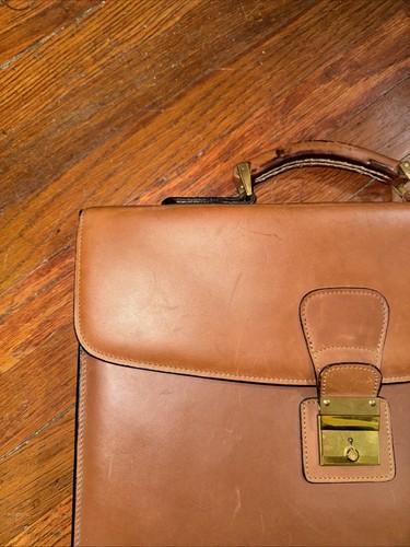 Vintage Joseph Daniel Brown Leather Briefcase Handbag - Picture 7 of 19
