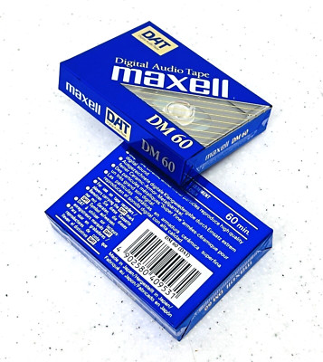 2 pcs. Maxell DM 60 DAT Cassette Digital Audio Tape DM60 Neu/OVP/Sealed!