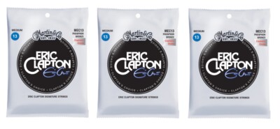Martin MEC13 Clapton's Choice Phosphor Bronze Acoustic Strings, Medium (3-Pack)