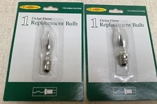 Celebrations Flicker Flame Clear Replacement Bulbs Lot of 2