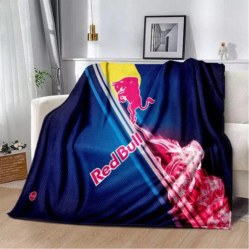 Red&Bull Fleece Blanket Throw Sofa Bed Warm Flannel Blanket Rug Bedspread Gift - Picture 44 of 51