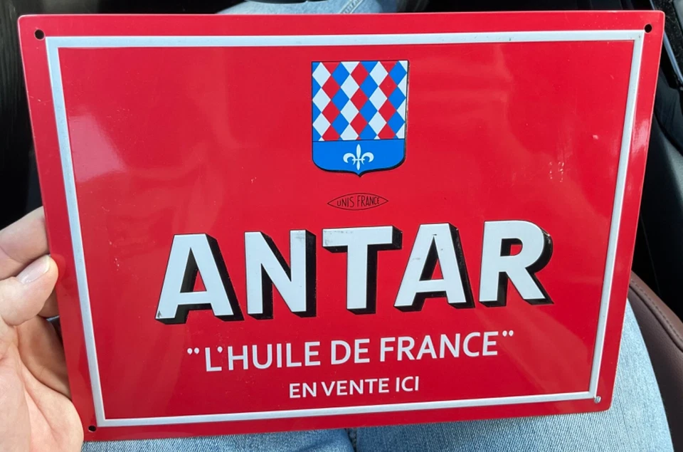 TÔLE REEDITION ANTAR L’HUILE DE FRANCE EN VENTE ICI UNIS FRANCE OIL PLATE ANTAR - Photo 4/4