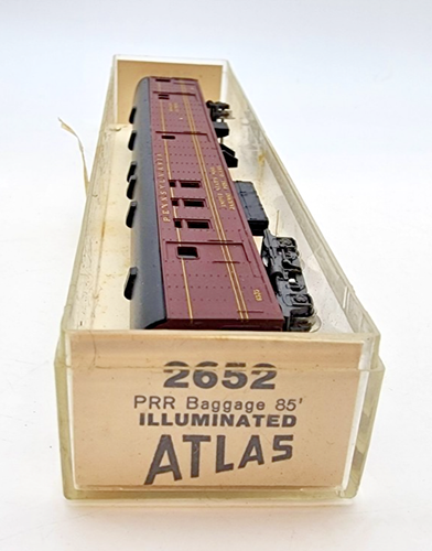 Vintage Atlas Spur N 2652 Pennsylvania RR 85' Baggage & Postal Car Illuminated - Bild 5 von 5