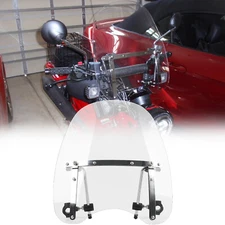 For Honda CT125 Clear Large 18"x16" Windshield Windscreen fit 7/8" 1" Handlebar