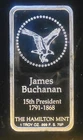 1975 James Buchanan 15th President Hamilton Mint-999 Silver 1 Oz Ounce Art Bar