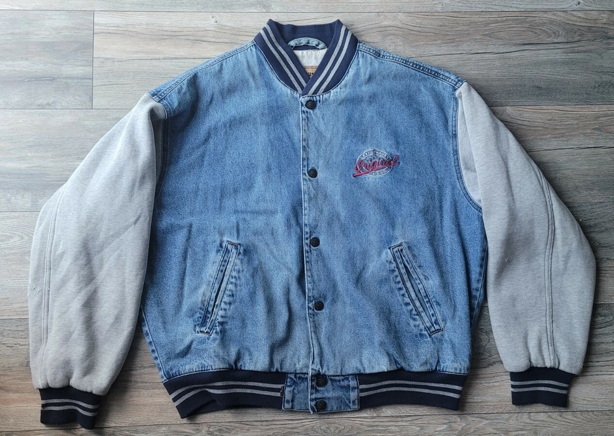 Vintage LEVI'S Strauss Original Bomber Denim Jacket Oversized Size Large