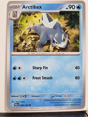 Arctibax 059/193 NM - Paldea Evolved Scarlet Violet Pokemon Card | eBay Arctibax 059/193 NM - Paldea Evolved Scarlet Violet Pokemon Card | eBay