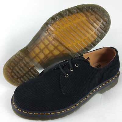 Dr. Doc Martens 1461 Duchess Corduroy Oxfords Black LA004 Men's
