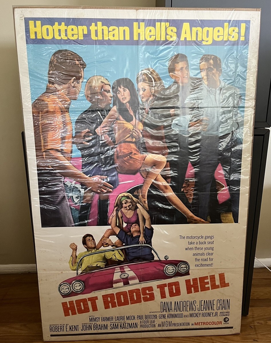 Hot Rods To Hell Original One-Sheet Poster, Starring Dana Andrews
