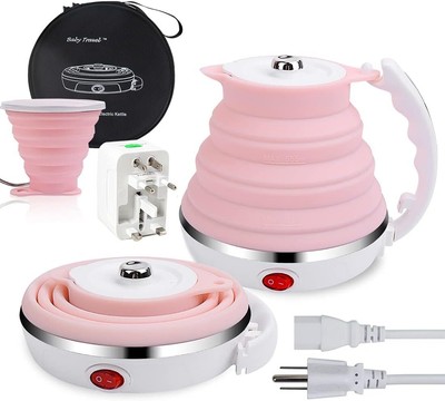 Upgrade Travel Kettle, Food Grade Silicone Dual Voltage 110-220V Ultrat