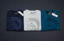 DIESEL Men's Sergej Mohawk Print Crew-neck Pullover Sweatshirts NEW NWT 178