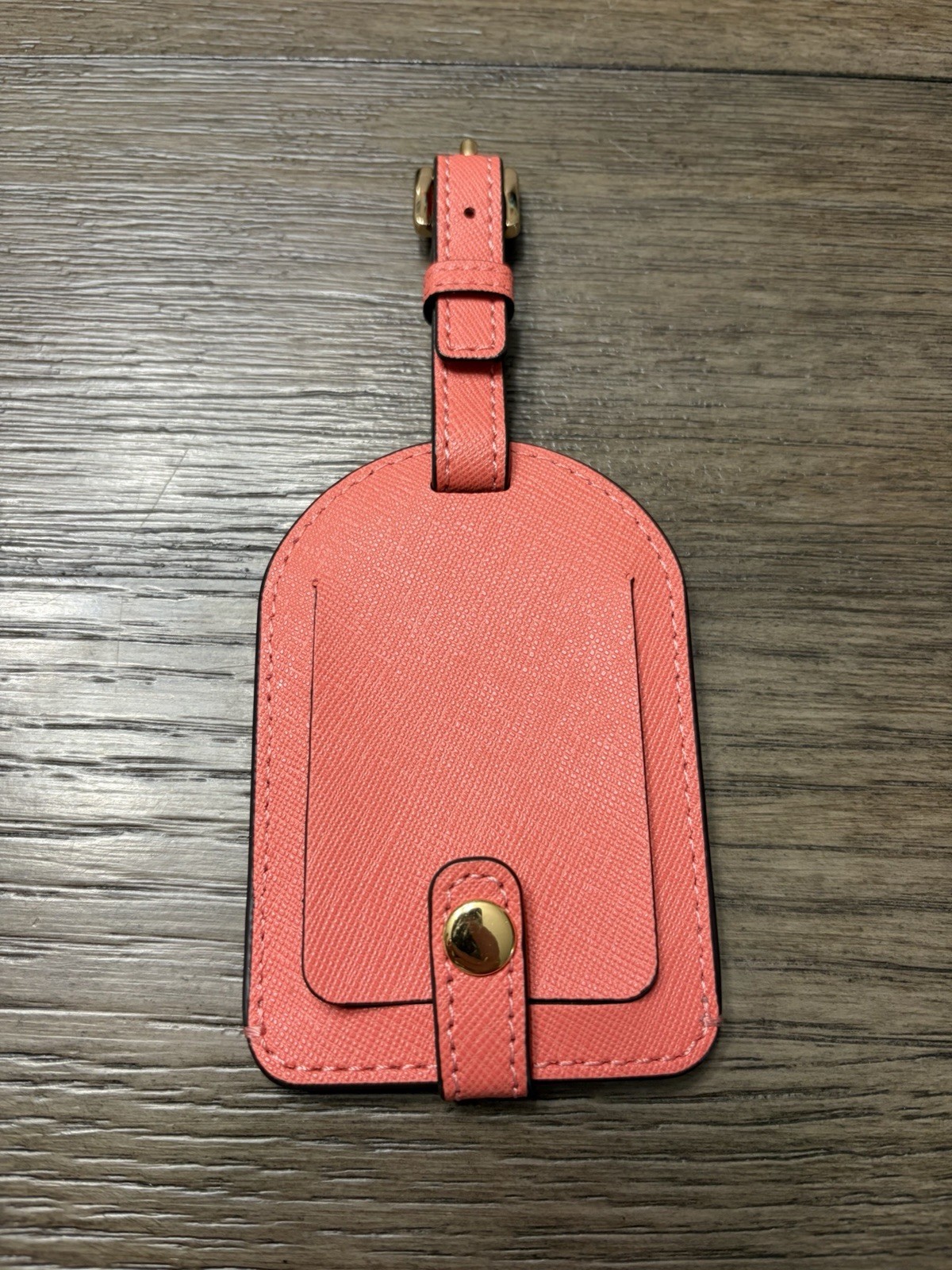 MICHAEL KORS PINK CORAL SAFFIANO LEATHER LUGGAGE TAG (BRAND NEW) thumbnail 2
