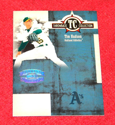TIM HUDSON ATHLETICS 2005 THROWBACK THREADS COLLECTION #54 SPECTRUM 025/100 (B2)