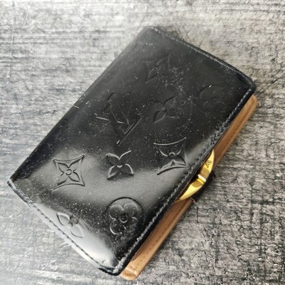 Louis Vuitton Vernis Monogram Kisslock LV Bi fold Wallet Kiss Lock W34