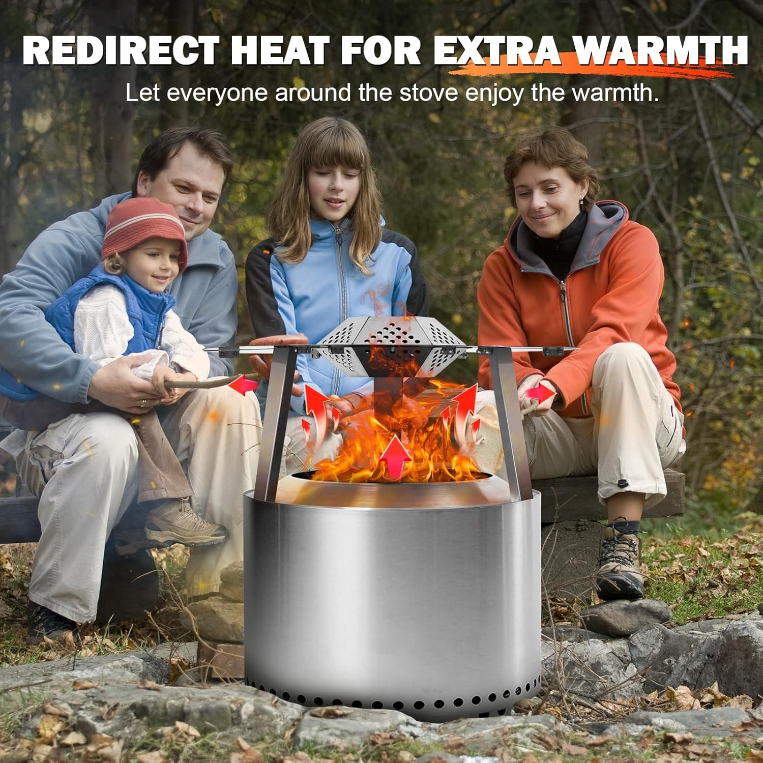 Heat Deflector for Solo Stove Bonfire 19.5", for Fire Pit Captures Warmth-Mag...