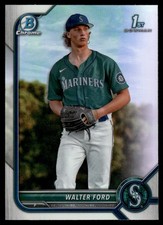 2022 BOWMAN DRAFT CHROME REFRACTOR WALTER FORD RC SEATTLE MARINERS #BDC-187 1ST