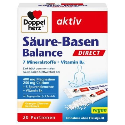 2x DOPPELHERZ Säure-Basen Balance DIRECT Pellets 20 ST