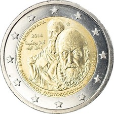 [#913784] Griechenland, 2 Euro, Doménikos Theotokopoulos, 2014, Athens, UNZ, Bi-