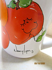 3 Vtg  Nancy Lynn Anthropomorphic Fruit Ceramic Coffee  Mugs Apple Lemon Cherry — photo 3