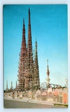 WATTS, CA California ~ Simon Rodia's WATTS TOWERS c1950s Roadside  Postcard