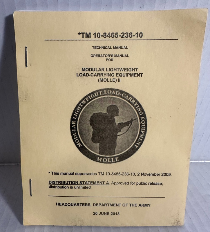 Modular Lightweight Load-Carrying Equipment Manual (MOLLE II) TM 10-8465-236-10